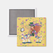 Tea Party Fairy, Vintag Watch und Pilze Magnet (Vorderseite/Rückseite)