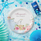 Tea Party Florenz Elegant Personalisiert Pappteller (Party)