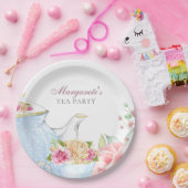 Tea Party Florenz Elegant Personalisiert Pappteller (Party)