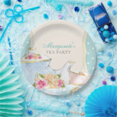Tea Party Florenz Elegant Personalisiert Pappteller (Party)