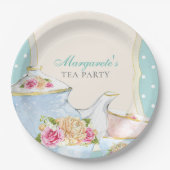 Tea Party Florenz Elegant Personalisiert Pappteller (Vorderseite)