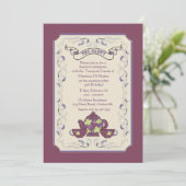 Tea Party Frame Einladung (Stehend Vorderseite)