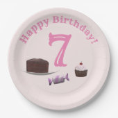 Tea-Party Geburtstag Pappteller (Vorderseite)