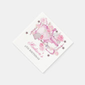 Tea Party Glitzer Personalisiert Elegant Serviette (Ecke)