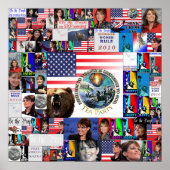 TEA Party Grizzly Bären Flag Sarah Palin Collage Poster (Vorne)