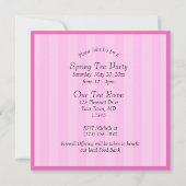 Tea Party Illustration mit Schriftsatz Einladung (Vorderseite)