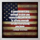 Tea Party – Jefferson: Hüte dich vor dem großen St Poster (Vorne)