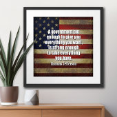 Tea Party - Jefferson: Vorsicht vor der großen Reg Poster