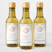 Tea-Party-Junggesellinnenabschied Weinetikett (Flaschen)
