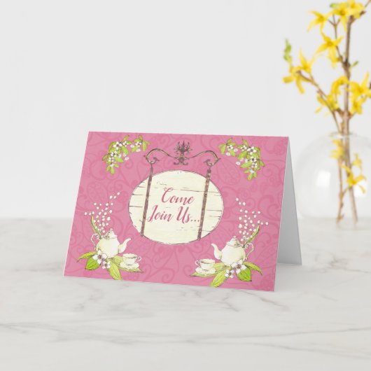 Tea-Party Karte (Gelbe Blume)