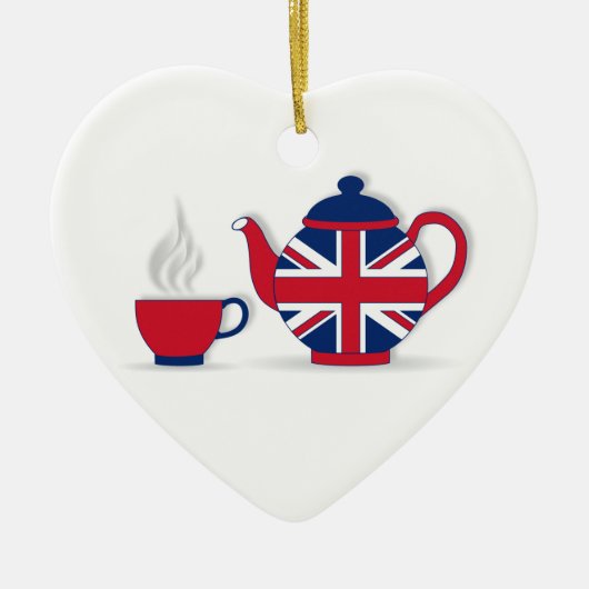 Tea-Party Keramik Ornament (Vorne)