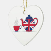 Tea-Party Keramik Ornament (Links)