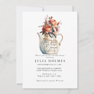 Tea-Party Klassisches florales Brautparty Einladung