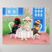 Tea Party Labradors Poster (Vorne)