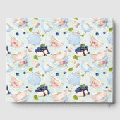 Tea Party Lace Doily Rose Tea Cups Gästebuch (Rückseite)