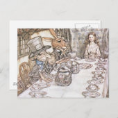 Tea Party mit dem Mad Hatter Postkarte (Vorne/Hinten)