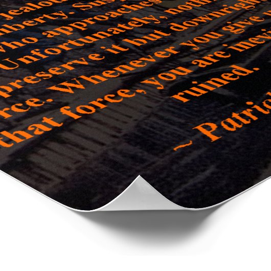 Tea Party - Patrick Henry Poster (Ecke)