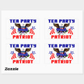 Tea Party Patriot! Rechteckiger Aufkleber (Blatt)