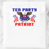 Tea Party Patriot! Rechteckiger Aufkleber (Tasche)