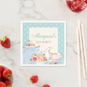 Tea Party Personalisiert Polka dot Serviette (Beispiel)