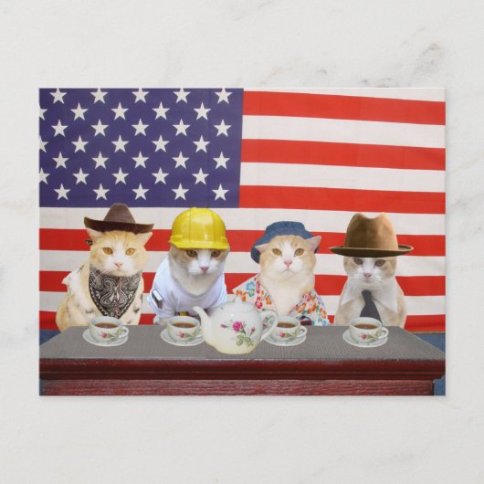 Tea Party Postkarte (Vorderseite)