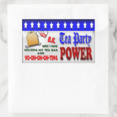 Tea Party Power Rechteckiger Aufkleber (Tasche)
