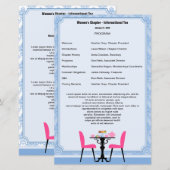 Tea-Party-Programmvorlage (Vorne/Hinten)