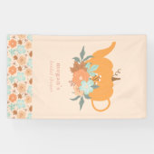 Tea Party Pumpkin Brautparty Banner (Horizontal)