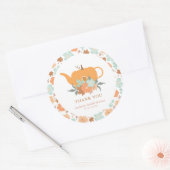 Tea Party Pumpkin Brautparty Vielen Dank Runder Aufkleber (Umschlag)