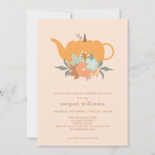 Tea Party Pumpkin Bridal Dusche Einladung