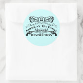 Tea-Party Runder Aufkleber (Tasche)