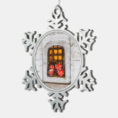 Tea-Party Schneeflocken Zinn-Ornament (Rechts)