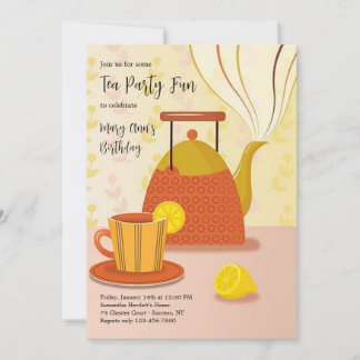 Tea Party Spaß Einladung