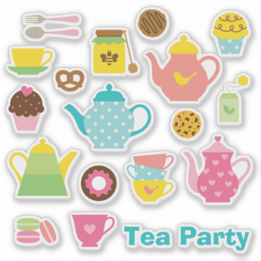 Tea Party Sticker Set (Vorderseite)