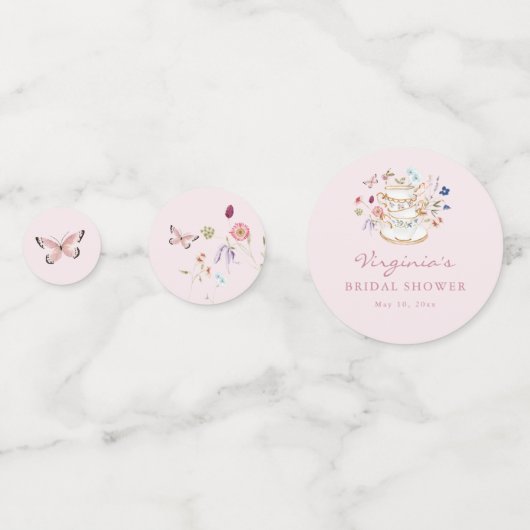 Tea Party Table Confetti Konfetti (Vorderseiten)