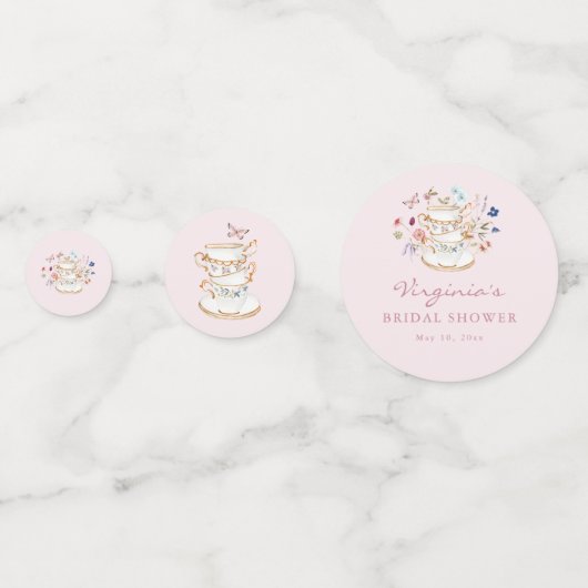 Tea Party Table Confetti Konfetti (Rückseiten)