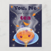 Tea Party Tea Cup Tea Time Einladungspostkarte (Vorderseite)