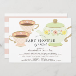 Tea Party Tea Pot & Cups Kinderdusche per Mail Einladung