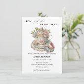 Tea-Party | Tee-Brautparty Einladung (Stehend Vorderseite)