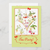 Tea Party Teezeremonie auf dem Monte Tamaro Einladung (Vorne/Hinten)