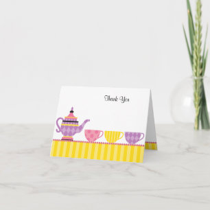 Tea Party Thank You Note Cards Dankeskarte
