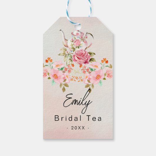 Tea Party Theme Geschenkanhänger (Rückseite)