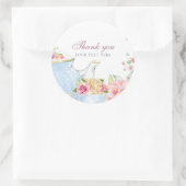 Tea Party Vielen Dank Runder Aufkleber (Tasche)