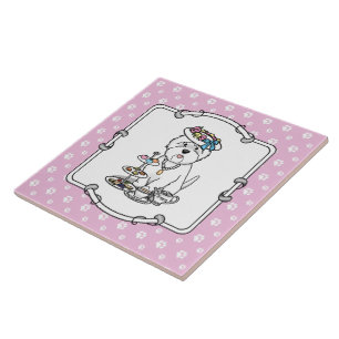 Tea Party Westie Dog West Highland White Terrier Fliese