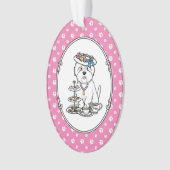 Tea Party Westie Dog West Highland White Terrier Ornament (Vorderseite)