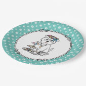 Tea Party Westie Dog West Highland White Terrier Pappteller (Schrägansicht)
