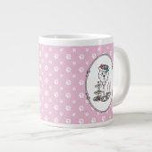 Tea Party Westie - West Highland White Terrier Jumbo-Tasse (Vorderseite Rechts)
