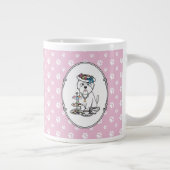 Tea Party Westie - West Highland White Terrier Jumbo-Tasse (Rechts)