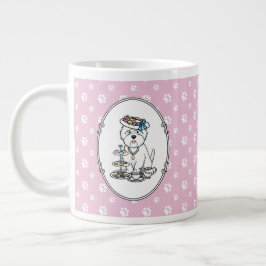 Tea Party Westie - West Highland White Terrier Jumbo-Tasse
