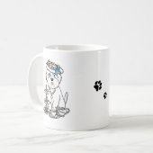 Tea Party Westie - West Highland White Terrier Kaffeetasse (Vorderseite Links)